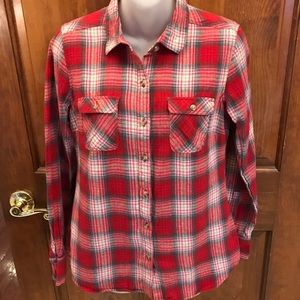 🦄🦄🦄 3 for $20 🦄🦄🦄 Women’s Eddie Bauer red plaid Flannel shirt. Small